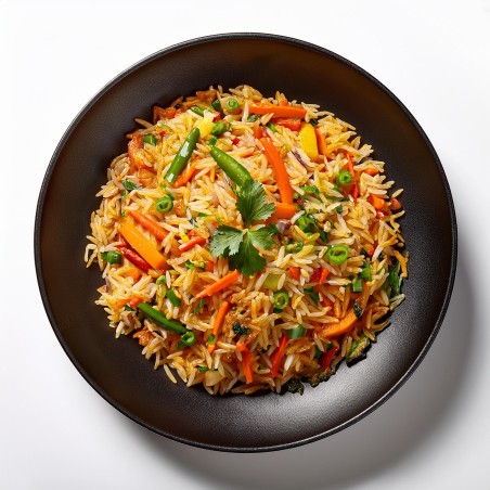 Arroz basmati al wok